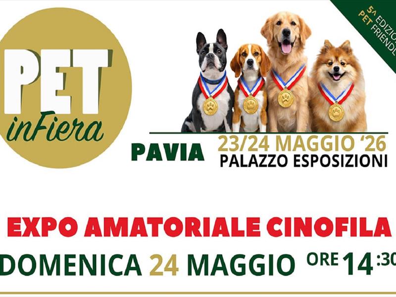 locandina evento pet in fiera